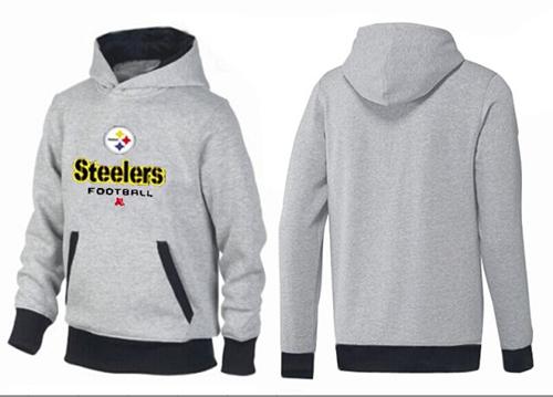 NFL Men's Nike Pittsburgh Steelers Critical Victory Pullover Hoodie - Grey/Black